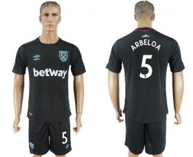 Wholesale Cheap West Ham United #5 Arbeloa Away Soccer Club Jersey