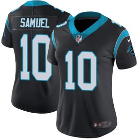 Wholesale Cheap Nike Panthers #10 Curtis Samuel Black Team Color Women\'s Stitched NFL Vapor Untouchable Limited Jersey