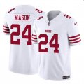 Cheap Men's San Francisco 49ers #24 Jordan Mason White 2023 F.U.S.E. Football Stitched Jersey