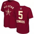 Cheap Men's 2024 All-Star #5 Anthony Edwards Crimson T-Shirt