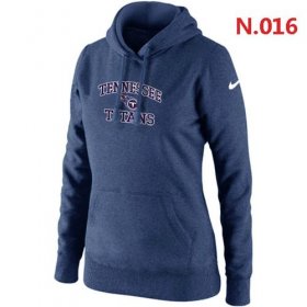 Wholesale Cheap Women\'s Nike Tennessee Titans Heart & Soul Pullover Hoodie Dark Blue