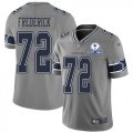 Wholesale Cheap Nike Cowboys #72 Travis Frederick Gray Men's Stitched With Established In 1960 Patch NFL Limited Inverted Legend Jersey