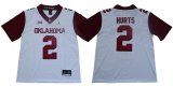 Wholesale Cheap Oklahoma Sooners 2 Jalen Hurts White 47 Game Winning Streak College Football Jersey