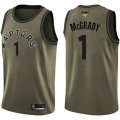 Wholesale Cheap Raptors #1 Tracy Mcgrady Green Salute to Service 2019 Finals Bound Basketball Swingman Jersey