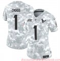 Cheap Women's Houston Texans #1 Stefon Diggs 2024 F.U.S.E Arctic Camo Salute To Service Limited Stitched Football Jersey(Run Small)