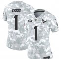 Cheap Women's Houston Texans #1 Stefon Diggs 2024 F.U.S.E Arctic Camo Salute To Service Limited Stitched Football Jersey(Run Small)