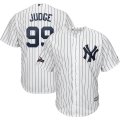 Wholesale Cheap New York Yankees #99 Aaron Judge Majestic 2019 Postseason Official Cool Base Player Jersey White Navy