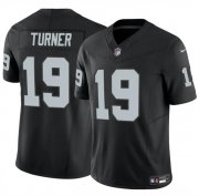 Cheap Men's Las Vegas Raiders #19 DJ Turner Black F.U.S.E. Vapor Football Stitched Jersey