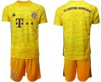 Wholesale Cheap Bayern Munchen Blank Yellow Goalkeeper Soccer Club Jersey