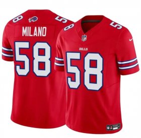 Men\'s Buffalo Bills #58 Matt Milano Red 2024 F.U.S.E. Vapor Untouchable Limited Stitched Football Jersey