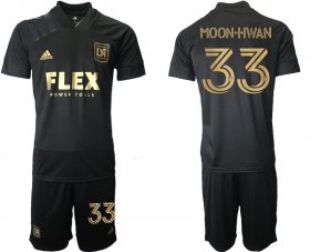 Wholesale Cheap Men 2021-2022 Club Los Angeles FC home black 33 Adidas Soccer Jersey