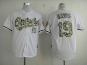 Wholesale Cheap Orioles #19 Chris Davis White USMC Cool Base Stitched MLB Jersey