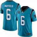 Wholesale Cheap Men's Carolina Panthers 2022 #6 Baker Mayfield Blue With 3-star C Patch Vapor Untouchable Limited Stitched Jersey