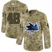 Wholesale Cheap Adidas Sharks #48 Tomas Hertl Camo Authentic Stitched NHL Jersey