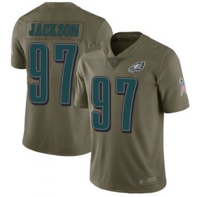 Wholesale Cheap Nike Eagles #97 Malik Jackson Olive Men\'s Stitched NFL Limited 2017 Salute To Service Jersey