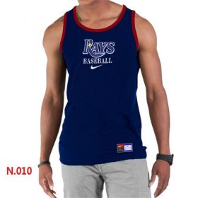 Wholesale Cheap Men\'s Nike Tampa Bay Rays Home Practice Tank Top Dark Blue