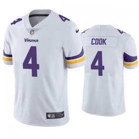 Wholesale Cheap Men\'s Minnesota Vikings #4 Dalvin Cook White Vapor Untouchable Stitched Jersey