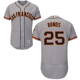 Wholesale Cheap Giants #25 Barry Bonds Grey Flexbase Authentic Collection Road Stitched MLB Jersey