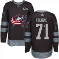 Wholesale Cheap Adidas Blue Jackets #71 Nick Foligno Black 1917-2017 100th Anniversary Stitched NHL Jersey