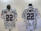 Cheap Men's Dallas Cowboys #22 Emmitt Smith Arctic Camo 2024 FUSE Salute to Service Limited Stitched Jersey