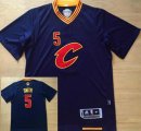 Wholesale Cheap Men's Cleveland Cavaliers #5 J.R. Smith Navy Blue Revolution 30 Swingman Short-Sleeved Basketball Jersey