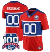 Cheap Men's New York Giants ACTIVE PLAYER Custom Century Red 100TH Season Commemorative Patch Limited Football Stitched Jersey