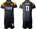 Wholesale Cheap Men 2020-2021 club Roma away 11 black Soccer Jerseys