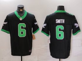 Men\'s Philadelphia Eagles #6 DeVonta Smith Limited Black Alternate FUSE Vapor Jersey