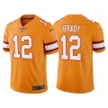 Wholesale Cheap Men's Tampa Bay Buccaneers #12 Tom Brady Orange Vapor Untouchable Limited Stitched Jersey