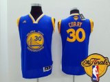 Wholesale Cheap Men's Golden State Warriors #30 Stephen Curry Blue 2017 The NBA Finals Patch Jersey