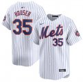 Cheap Men's New York Mets #35 Adrian Houser White 2024 Home Limited Stitched Baseball Jersey