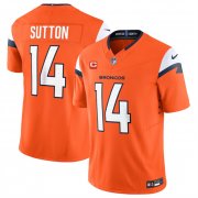 Cheap Men's Denver Broncos #14 Courtland Sutton Orange 2024 F.U.S.E. With 4-Star C Patch Vapor Limited Stitched Football Jersey