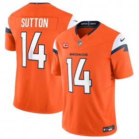 Cheap Men\'s Denver Broncos #14 Courtland Sutton Orange 2024 F.U.S.E. With 4-Star C Patch Vapor Limited Stitched Football Jersey