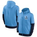 Wholesale Cheap Tennessee Titans Nike Sideline Impact Lockup Performance Full-Zip Hoodie Light Blue