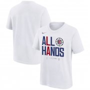 Cheap Men's Los Angeles Clippers White 2024 Playoffs Mantra T-Shirt