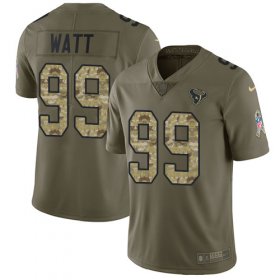 Wholesale Cheap Nike Texans #99 J.J. Watt Olive/Camo Men\'s Stitched NFL Limited 2017 Salute To Service Jersey