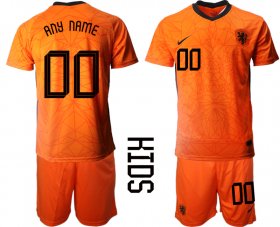 Wholesale Cheap 2021 European Cup Netherlands home Youth custom soccer jerseys