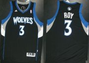 Wholesale Cheap Minnesota Timberwolves #3 Brandon Roy Revolution 30 Swingman Black Jersey