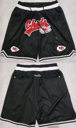 Men\'s Kansas City Chiefs Black Shorts (Run Small)