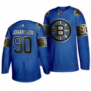 Wholesale Cheap Adidas Bruins #90 Marcus Johansson 2019 Father's Day Black Golden Men's Authentic NHL Jersey Royal