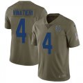 Wholesale Cheap Nike Colts #4 Adam Vinatieri Olive Men's Stitched NFL Limited 2017 Salute to Service Jersey