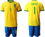 Wholesale Cheap Men 2020-2021 Season National team Brazil home yellow 1 Soccer Jersey