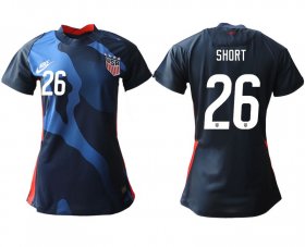 Wholesale Cheap Women 2020-2021 Season National Team America away aaa 26 blue Soccer Jerseys