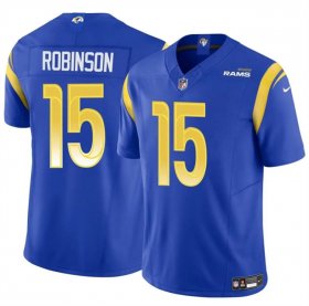 Cheap Men\'s Los Angeles Rams #15 Demarcus Robinson Blue 2024 F.U.S.E. Vapor Untouchable Stitched Football Jersey