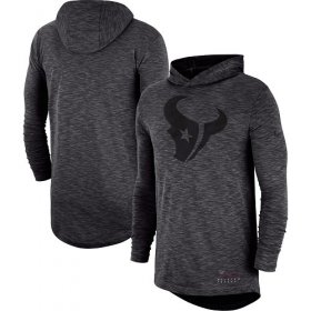 Wholesale Cheap Nike Houston Texans Heathered Charcoal Fan Gear Tonal Slub Hooded Long Sleeve T-Shirt