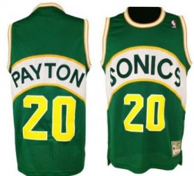 Wholesale Cheap Seattle Supersonics #20 Gary Payton 1994-95 Green Swingman Throwback Jersey