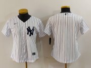 Cheap Women's New York Yankees Blank White Stitched Nike Cool Base Throwback Jersey