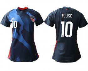 Wholesale Cheap Women 2020-2021 Season National Team America away aaa 10 blue Soccer Jerseys1