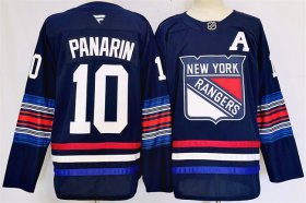 Cheap Men\'s New York Rangers #10 Artemi Panarin Navy 2024-25 Stitched Jersey