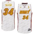 Wholesale Cheap Miami Heat #34 Ray Allen Revolution 30 Swingman White With Gold Jersey